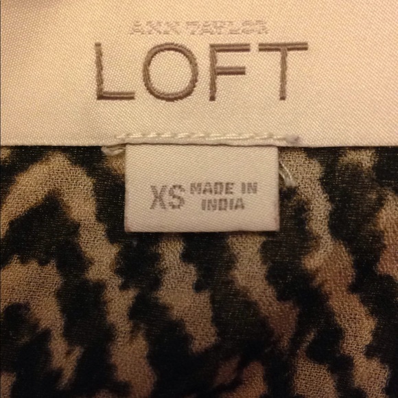 Loft geometric animal print top size XS - Picture 3 of 4